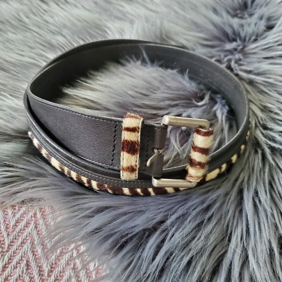 la pelle Accessories - La Pelle Leather Pony  Hair Belt